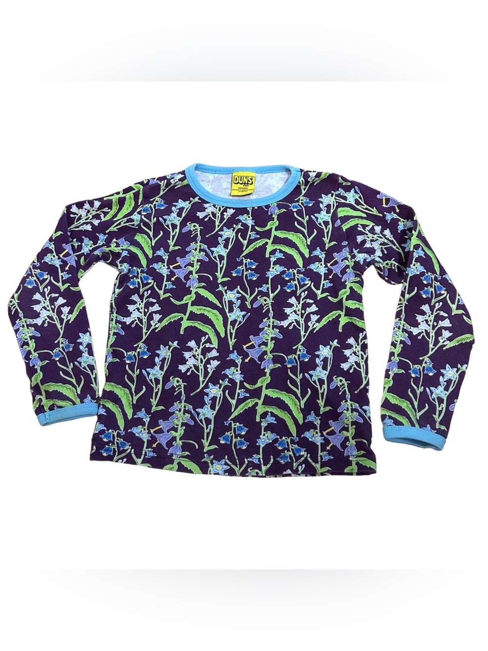 Duns purple floral organic cotton long sleeve tee